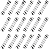 BOJACK 6x30mm 15 A 15 amp 250 V 0.24x1.18 Inch Volt F15AL250V Fast-Blow Glass Fuses(Pack of 18)