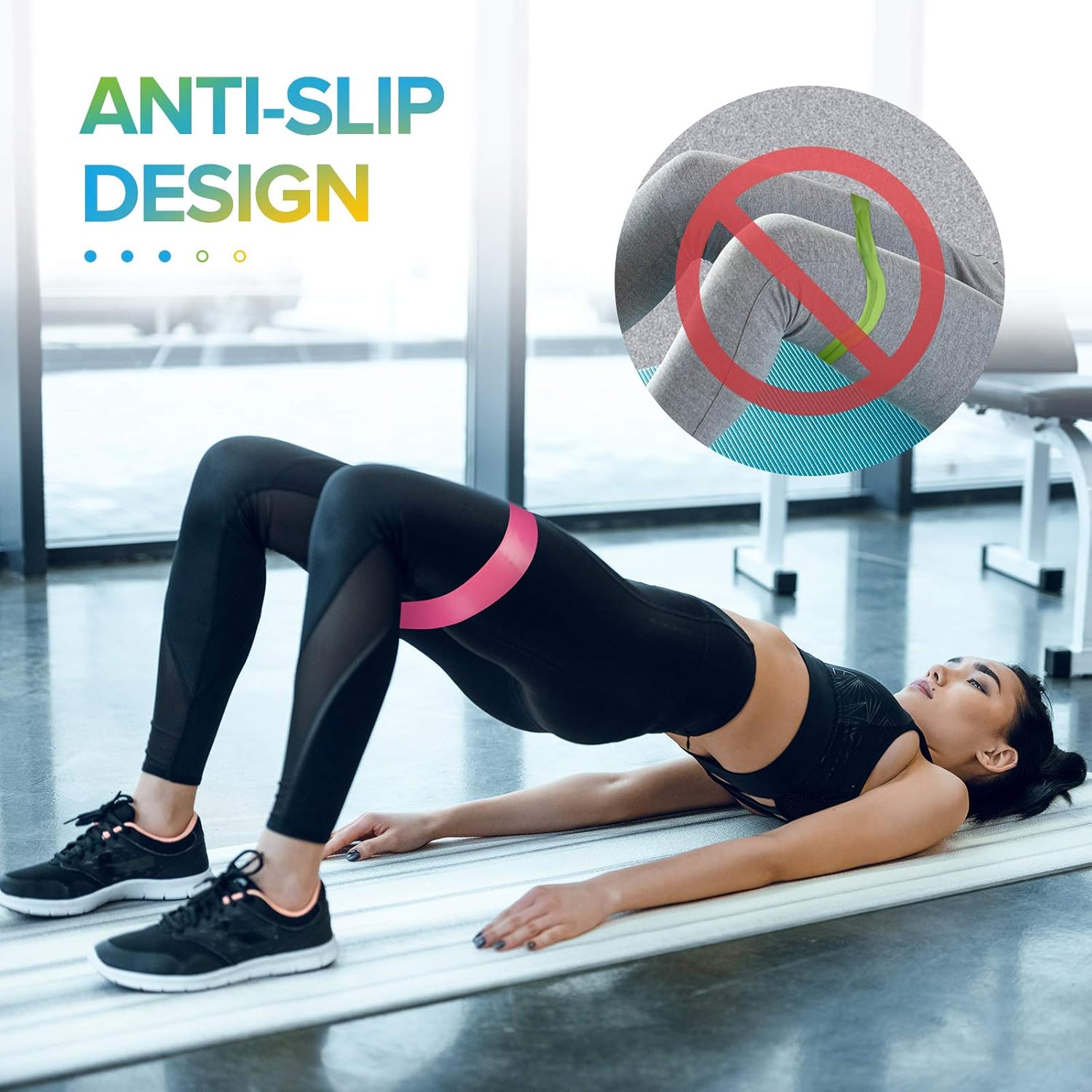 Portzon Resistance Loop Exercise Bands for Home Fitness Stretching Strength Training : Sports & Outdoors
