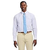 IZOD Men's Dress Shirt Regular Fit Long Sleeve