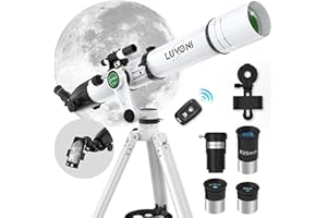 LUVONI Telescope, 90mm Aperture 900mm Telescopes for Adults Astronomy with Fine-tuning AZ Tripod, Multi-coated High Transmiss