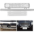 Nilight Led Light Bar Mounting Bracket Front License Plate Frame Bracket License Plate Mounting Bracket Holder For Off-Road Lights Led Work Lamps Lighting Bars,Silver, 2 Years Warranty