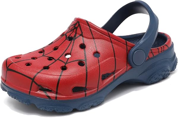 Nedaan Kids Classic Graphic Clogs, Boys Girls Slip on Garden Clogs, Kids Cute Slide Sandals Beach Pool Water Shoes