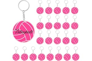 DLUGOPIS 12 Pcs Volleyball Keychain Bulk Volleyball Gifts Stuff For Team Teen Girls (12, Purple)