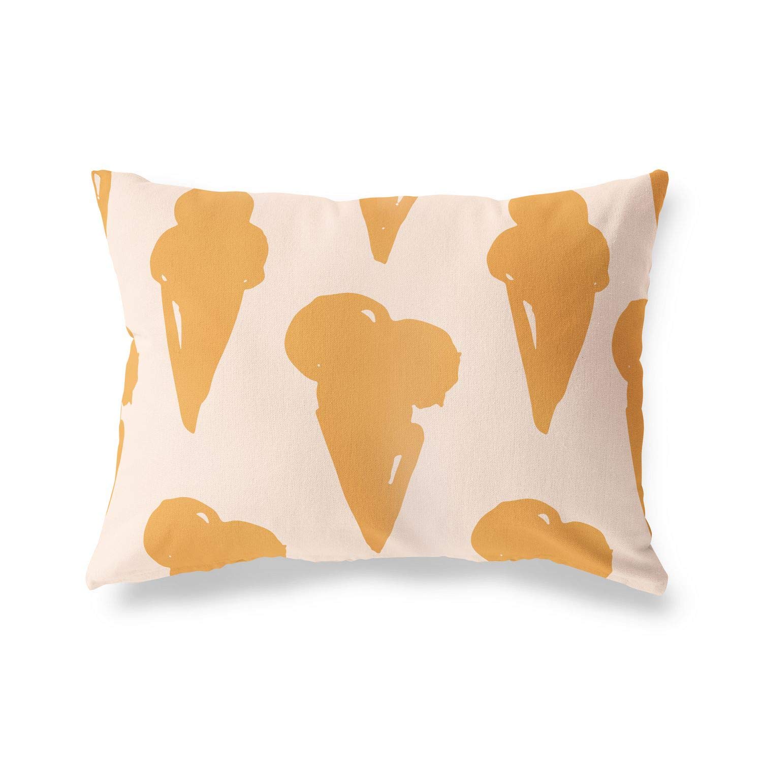 BonaMaison Decorative Cushion Cover, Orange-Off White Throw Pillow Covers, Home Decorative Pillowcases for Livingroom, Sofa, Bedroom, Size: 45X60 Cm - Designed and Manufactured in Turkey