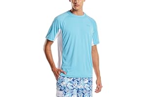 TSLA Men's Rashguard Swim Shirts, UPF 50+ Protection Quick Dry, Stretch Comfort Fit, Flatlock Seams, Outdoor & Water Sports