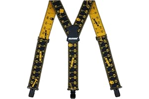 MELOTOUGH Men's Suspenders 2 Inch Wide Elastic Y Back Suspenders for Men Heavy Duty Suspender with Strong Clip for Pants
