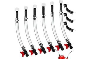 Datanly 6 Pack Racing Fuel Filler Jug Hose 14 Inch Transparent Gas Can Hose with 3 Pack Bender Clear Fuel Filler for Racing Container Tank 3/5/5.5 Gallon Gas Can