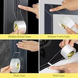 MILEQEE Weather Stripping Clear 1-3/8in x 32.8FT Window Seal view 5