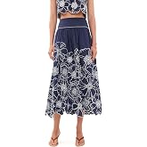 FARM Rio Women's Flowers Richelieu Blue Skirt