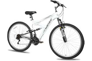 WEIZE Mountain Bike, 26/27.5 inch Outdoor Cycling Bike,18-Speed/High-Carbon Steel/Dual Full Suspension, Adjustable Ergonomic Seat for Men Women Adult, MTB Bicycle with Suspension Fork,Sleek Colors