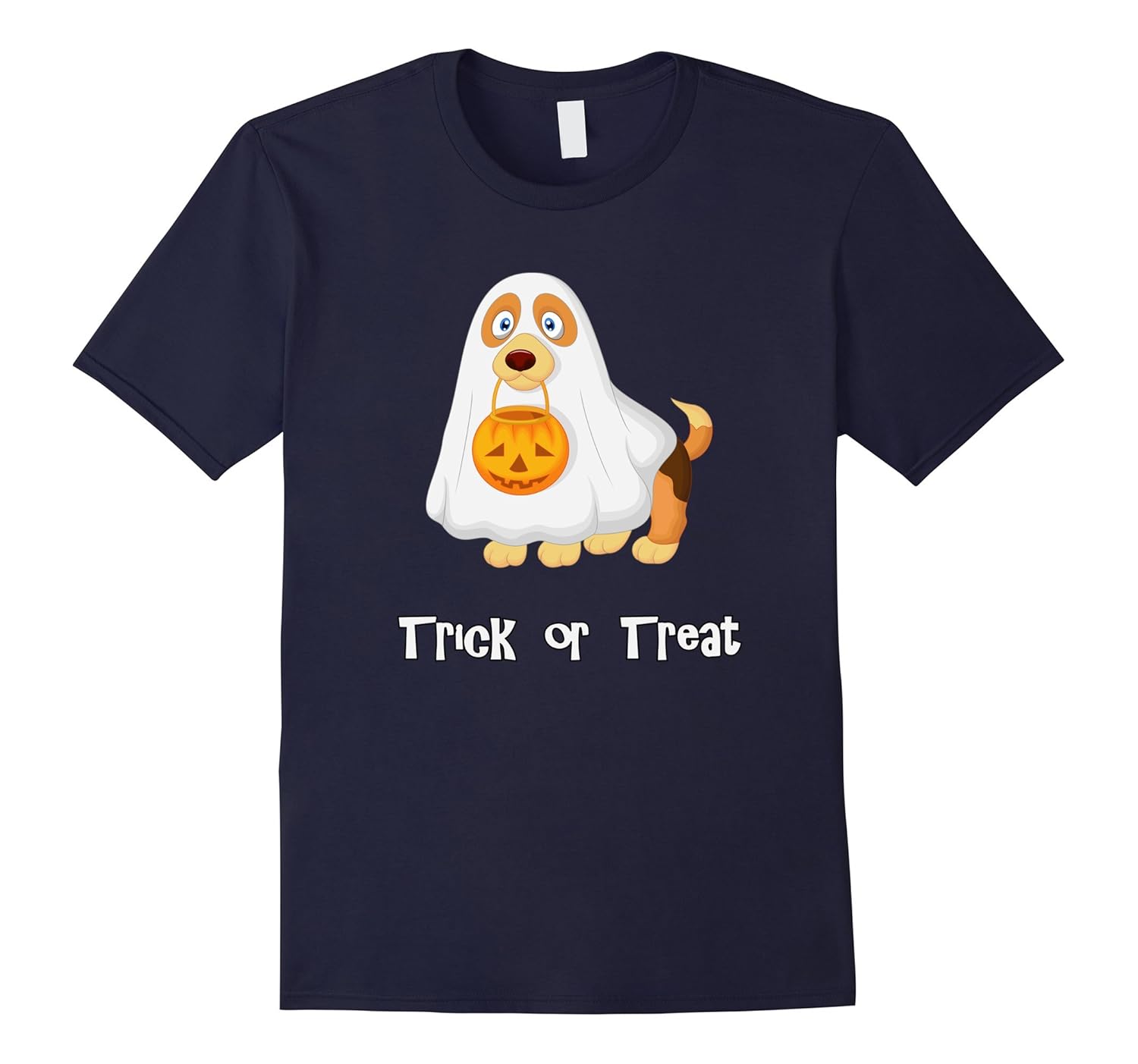 Trick or Treat Halloween Fun Dog T Shirt, Dk-ANZ