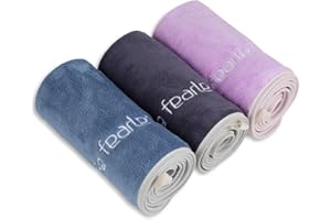 Xoofewal Microfiber Gym Towel Set for Men Women, Super Soft and Quick-Drying Towels for Fitness, Yoga, Cycling, Swimming (Blue+Grey+Purple, 3 Pack)