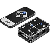 COOIDEA Toslink Automatic Switch Digital Optical Switcher 3 in 1 Out with Remote Control Supports 192k/24Bit PCM2.0 DTS Dolby