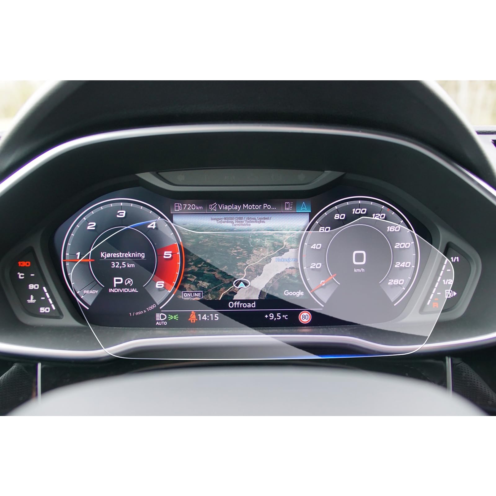GAFAT Compatible with Audi Q3 F3 2019-2023 2024 10.25 Inch Virtual Cockpit Screen Protector, Tempered Glass Screen Protector for 10.25 Inch Digital Cockpit, 9H Anti-Scratch [Not for 12.3"]