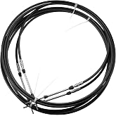 Motoforti 2pcs 16ft 5 Meter 197" Marine Type 3300 / 33C Throttle Shift Remote Control Box Cable for Yamaha Outboard Engine Boat Motor Steering System Black