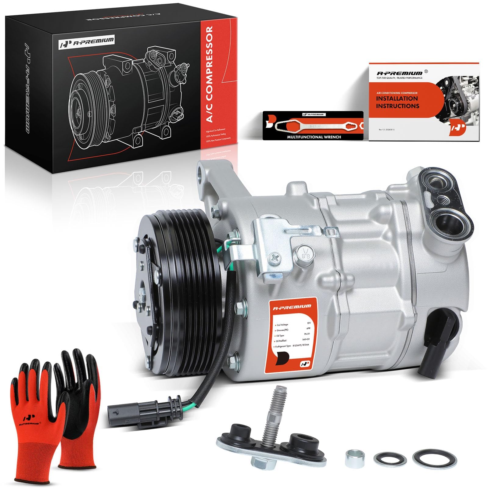 Photo 1 of A-Premium AC Compressor with Clutch Compatible with Chevrolet Traverse 2013-2023, Traverse Limited 2024 & GMC Acadia 2013-2016, Acadia Limited 2017 & Buick Enclave 2013-2024 & Cadillac XTS 2013-2019
