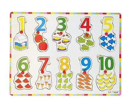 Lil Toyz Peg Puzzle Counting Number 1-10