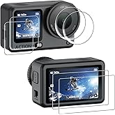 AMAZEAR Lens Screen Protector for DJI Osmo Action 6 Accessories (6 Pack), Action6 Pro Tempered Glass Screen Protector OLED Di