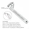WEDO Adjustable Hook Wrench,Hook Spanner Tools, C-Shaped Wrench, Die-Forged,Strong Torque,Wear Resistance,Black-Spray On Surface,DIN Standard,41 - View #3