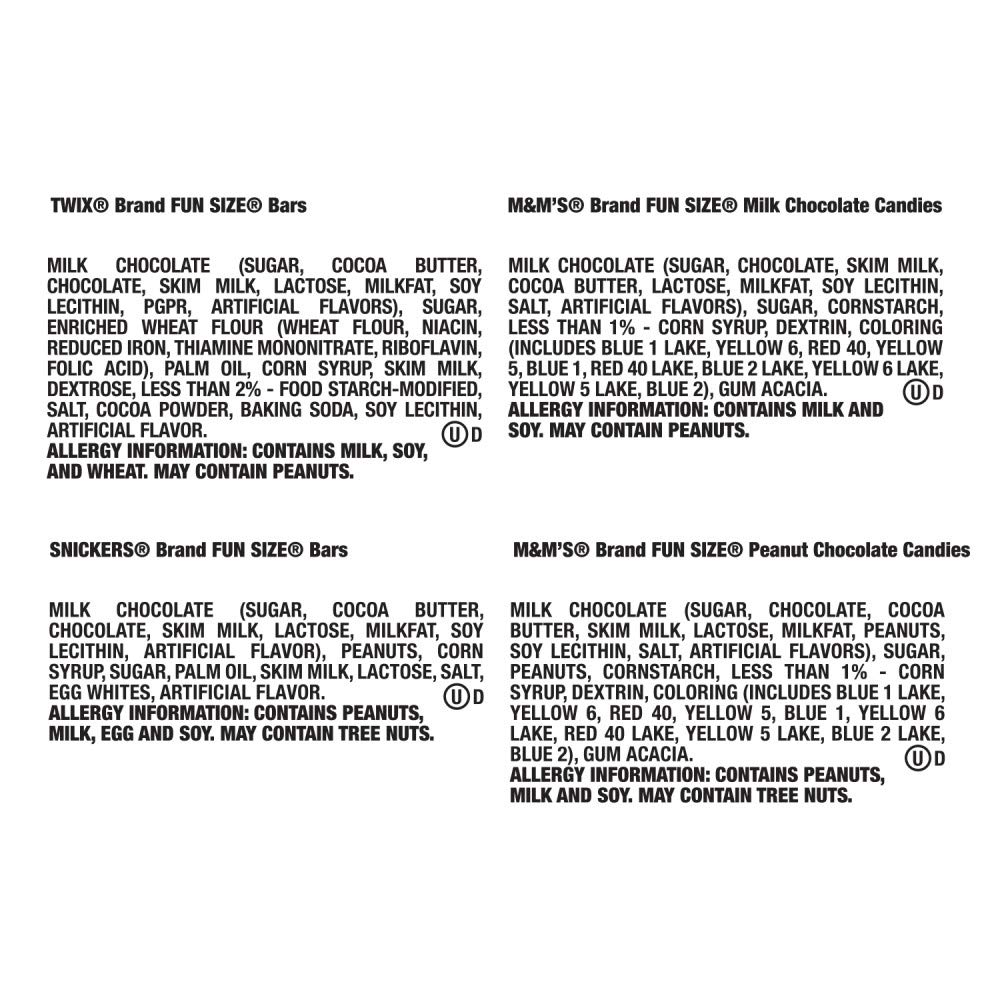 SNICKERS, M&M'S & TWIX Fun Size Chocolate Candy Variety Mix, 33.9-Ounce 60 Piece Bag : Grocery & Gourmet Food