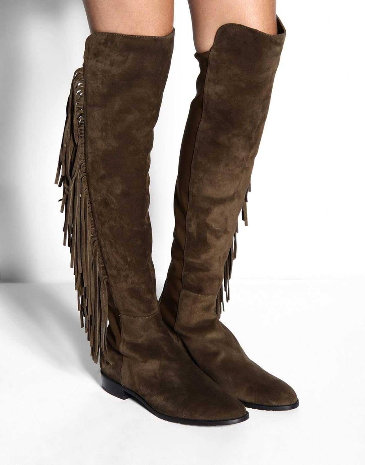 stuart weitzman fringe boots
