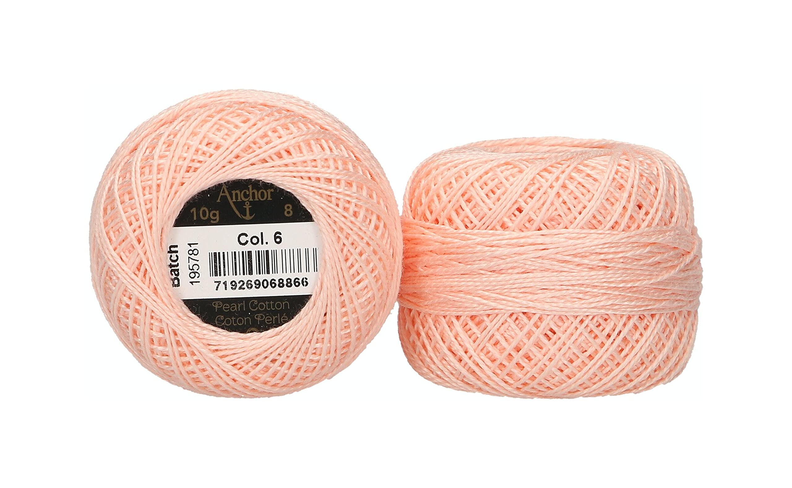 Anchor Embroidery Thread, Cotton, Salmon Rose, Stärke 8, 82m