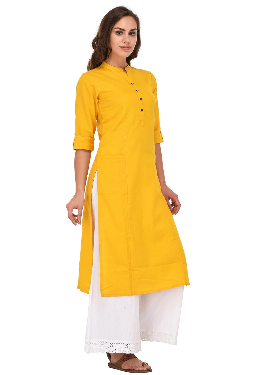 Yellow kurta for women Clearance