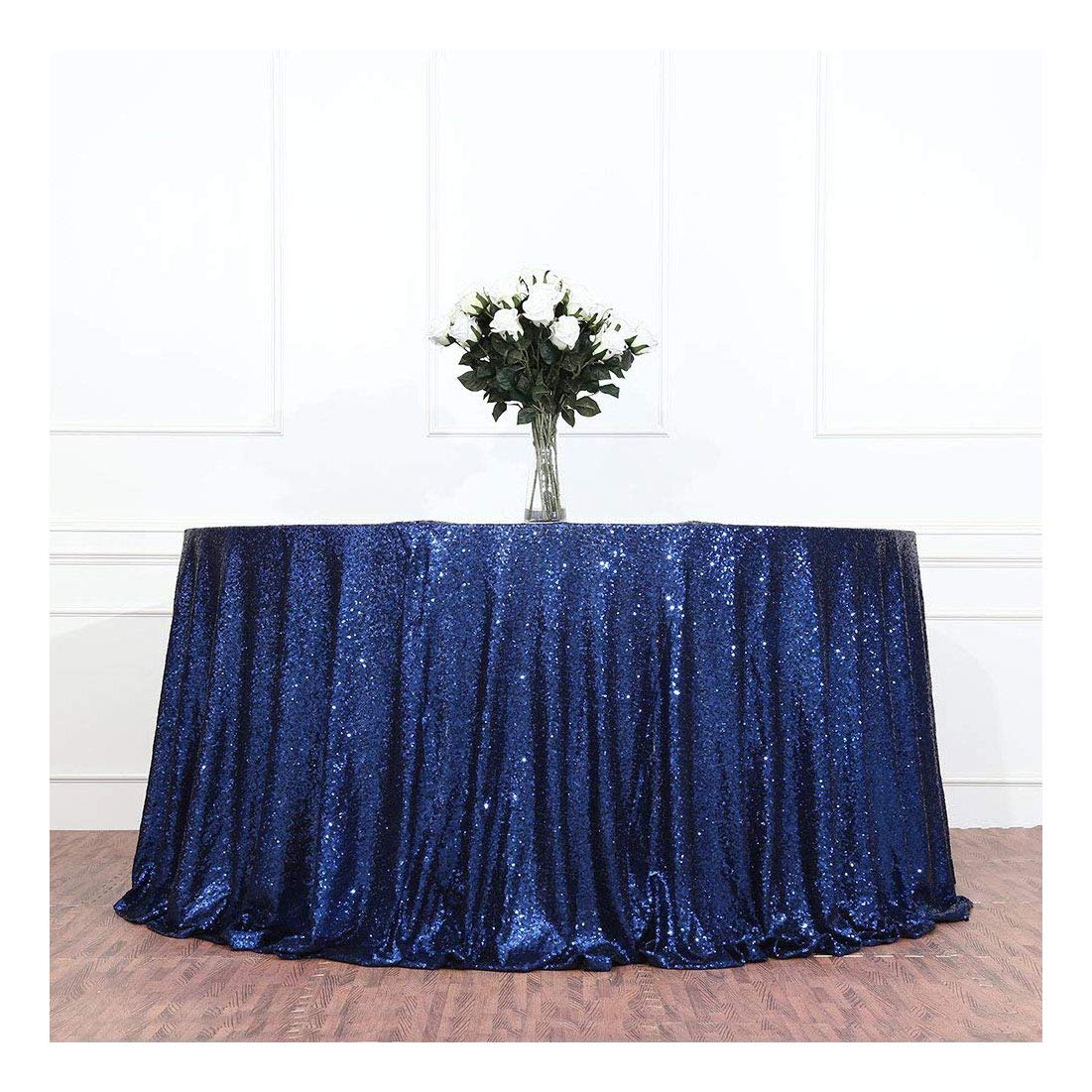 Best navy sequin table cloth