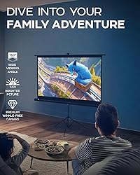 Projector Screen with Stand 60 inch - Indoor and