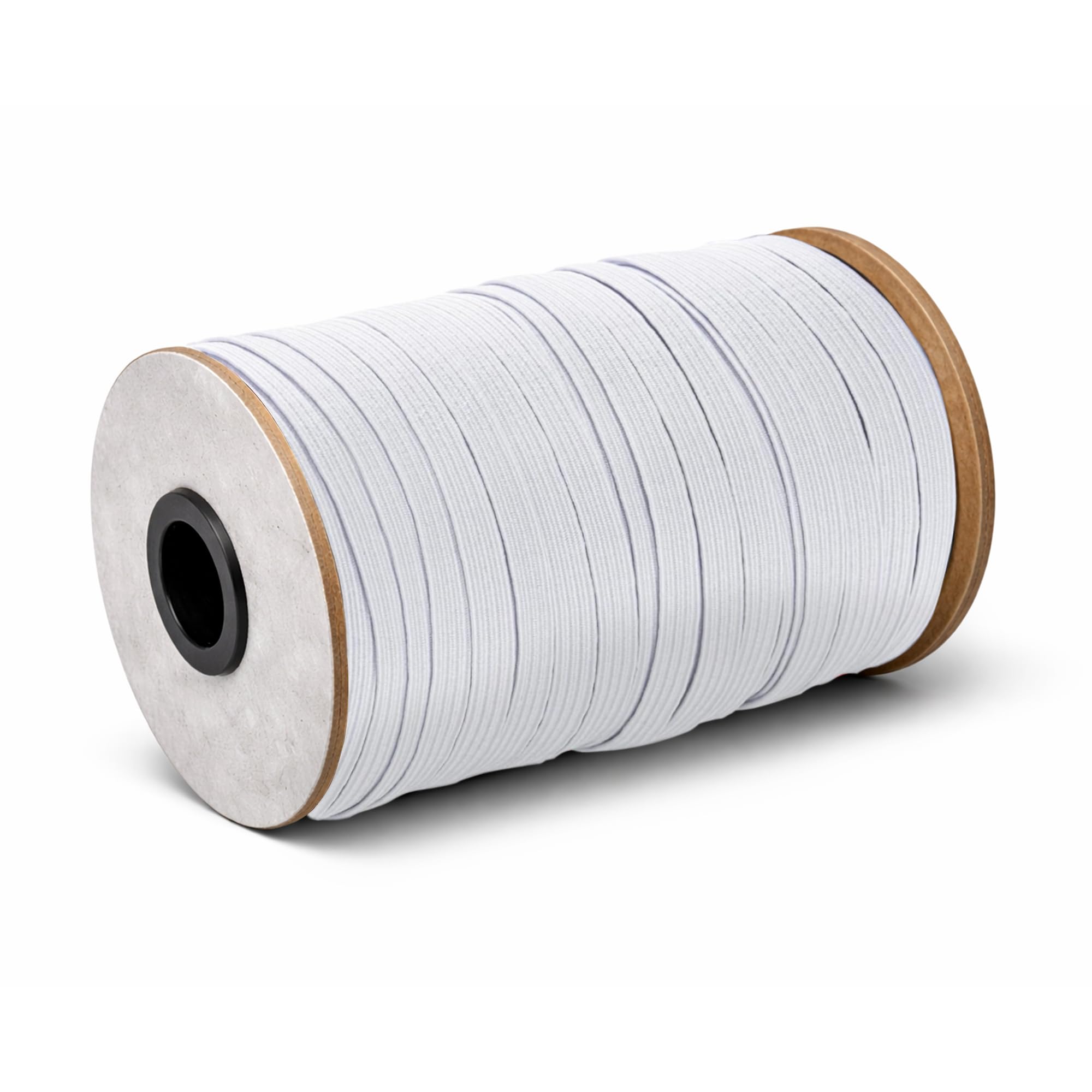 WedDecor White Elastic Sewing Thread 5mm Smooth Finish for Knitting, Handicraft and Handicraft Accessories, Rims and Clothes Manufacturing, 100 Meters