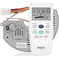 Anderic FAN-9T with REVERSE key Thermostatic Remote Control KIT with FAN-10R Receiver KIT for Hampton Bay Ceiling Fans - FAN9T FAN10R KIT (FCC ID: L3HFAN9T, PN: FAN9TR, Works receiver FAN10R, FAN-10R)