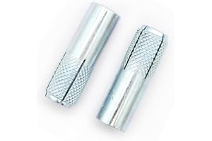 SCXCLY 10pcs Drop in Anchors, (1/2''-13) Knurled Drop-in-Anchor for Solid Concrete, Internal Forced Expansion Screw Bolts, Carbon Steel, Zinc Plated (Silver)
