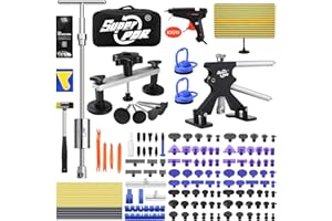 Super PDR Car Dent Puller Kit, 169PCS Paintless Dent Removal Kit, Hail Dent Repair Kit Can Removal 99% of Car Dents in 30 Min