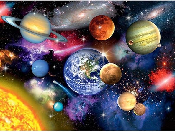 Millenniums 5d Bricolage Diamant Peinture Broderie Murale De Planètes Du Système Solaire Cosmos Galaxie Espace Univers Tout Le Ciel Les étoiles