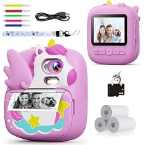 Amazon.com: CAMCLID Kids Camera Instant Print, 12MP & 1080P ...