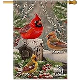 winter flags for outside 28x40 double sided,seasonal farmhouse vacation outdoor decoration