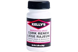 Kelly's Cork Sealer (2.2 fl oz) - Waterproof & Protect Cork Sandals with Brush Applicator - Water Based Formula Dries Clear, 