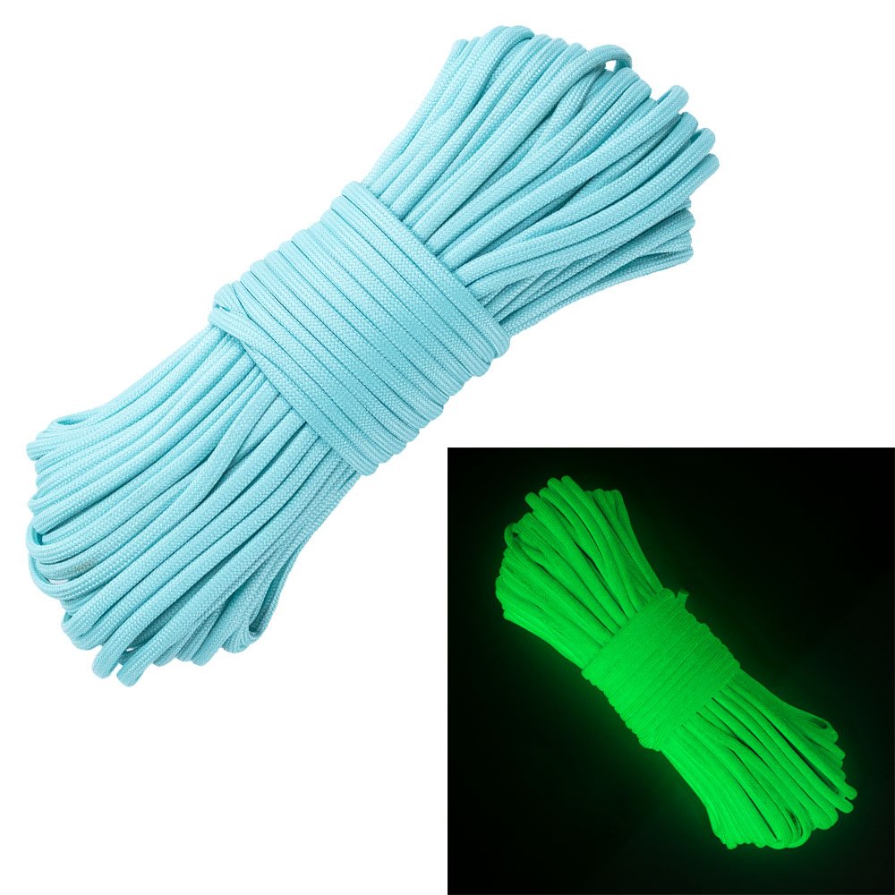 Glow in The Dark Zesty 550lb Paracord – 21 Strand Luminous Parachute Cord for Nighttime Outdoor Utility