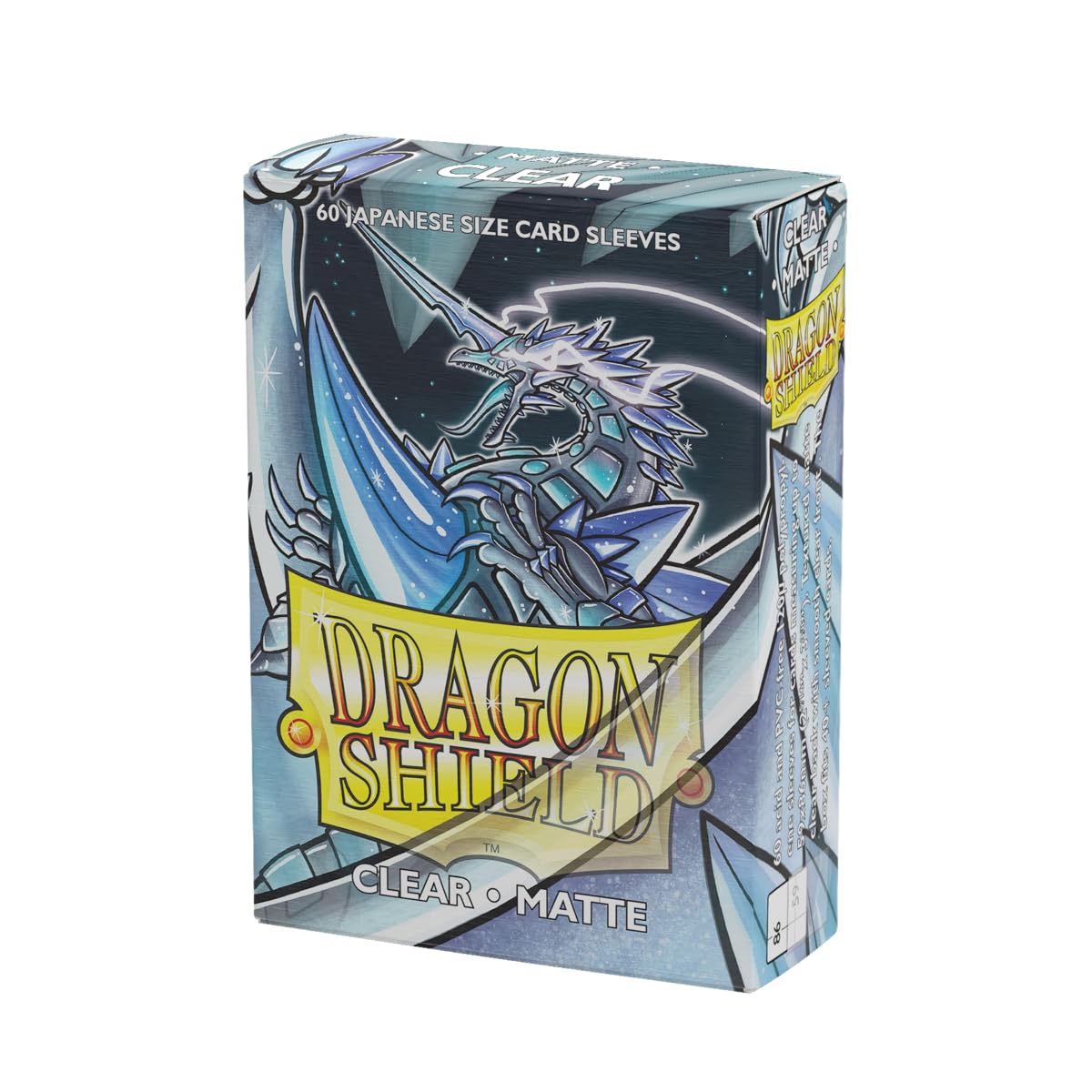 Dragon Shield | Japanese Size Card Matte Sleeves | 60 CT - Smooth & Tough Premium TCG Sleeves - Compatible with Yu-Gi-Oh, Naruto, Cardfight & Vanguard | Clear