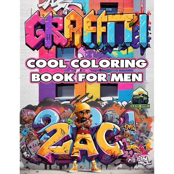 Amazon.com: Graffiti Cool Coloring Book for Men: Adults Teens with