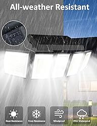Solar Lights for Outside, 300 LED 4000LM Motion