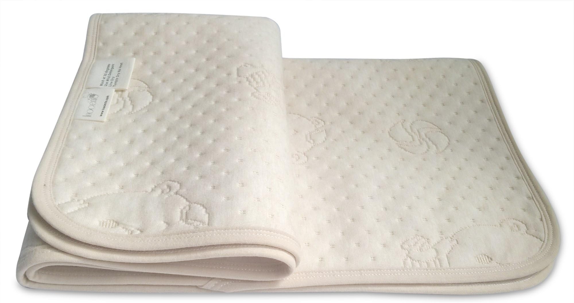 Change Pad For Baby – Comfortable & Washable – 50cm x 70cm - Jacquard Organic Cotton & Plush Bamboo Outer Layers