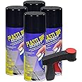 Plasti Dip Glossy Black Rim Kit, 11 oz Aerosol, Pack of 4 cans with bonus Cangun Tool - Combines both Color Coat and Gloss Finish
