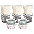 Cambro 16 & 32 OZ (Ounce) BPA-Free Meal Prep Food Storage Containers with Lids - 20 Piece Set - Translucent