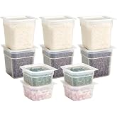 Cambro Food Storage Containers with Lids - Translucent (Microwave Safe and BPA-Free) - 16 and 32 oz (ounce) Food Storage Container - (20 Piece Set)