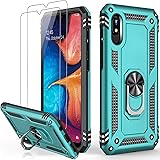 IKAZZ Galaxy A10e Case with Screen Protector,Military Grade Shockproof Cover Pass 16ft Drop Test with Magnetic Kickstand Car 