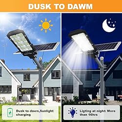 1200W Solar Street Lights, 42000 Lumens Daylight