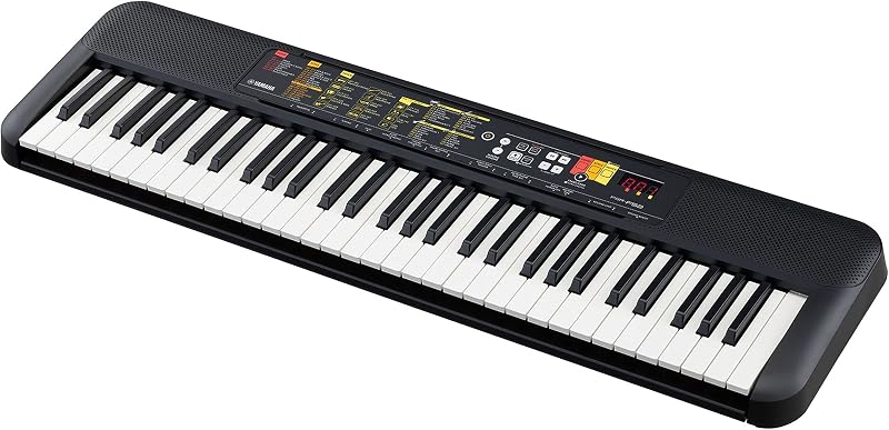 PSR-F52 Clavier Arrangeur - Un clavier compact pour les débutants avec 61 notes, 144 sonorités d'instruments et 158 styles. finition en noir