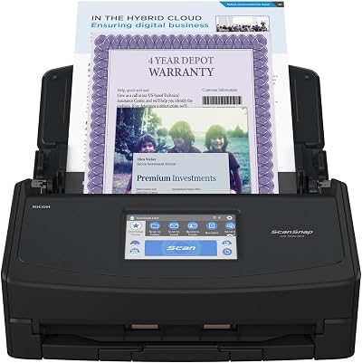 ScanSnap iX1600 Color Duplex Document Scanner Mac PC Wi-Fi USB 4-Year