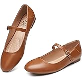 Trary Mary Jane Ballet Flats, Black Flats for Women, Ankle Strap Dressy Comfortable Flats